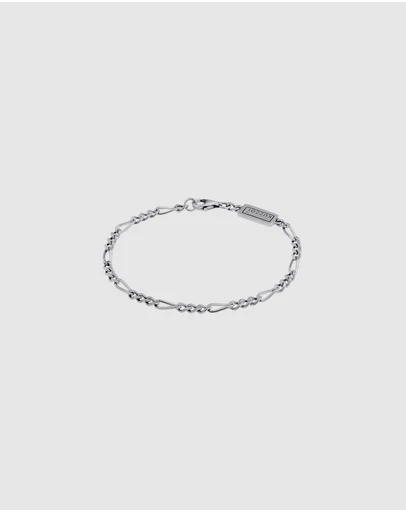 Kuzzoi - ICONIC EXCLUSIVE - Classic Figaro Chain Bracelet in Oxidised 925 Sterling Silver