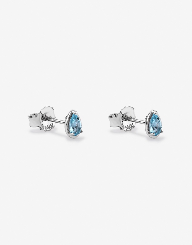 Michael Hill - Pear-Cut Aquamarine Stud Earrings in Sterling Silver