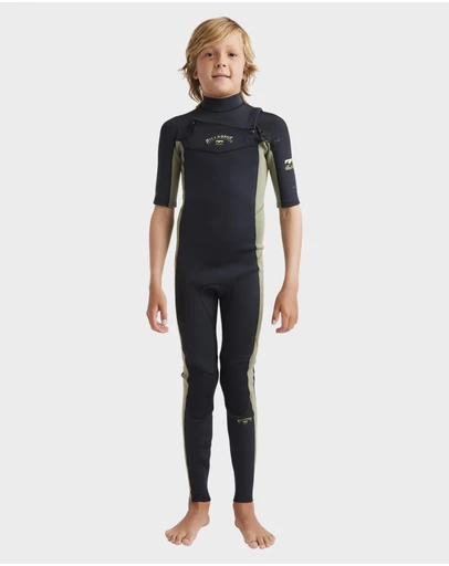 Billabong - Boys 8 to 16 Absolute Natural Chest Zip Wetsuit