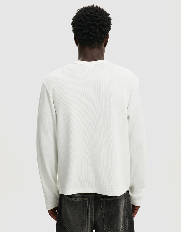 Cotton On - Cropped Fit Textured Long Sleeve T-Shirt