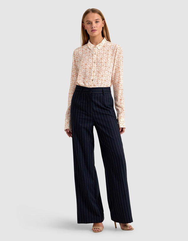 Oxford - Poppy Geo Print Blouse