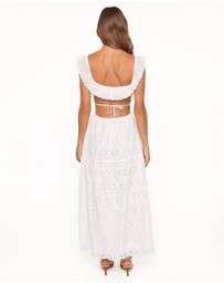 Petal & Pup - Elwyn Maxi Dress - White Broderie