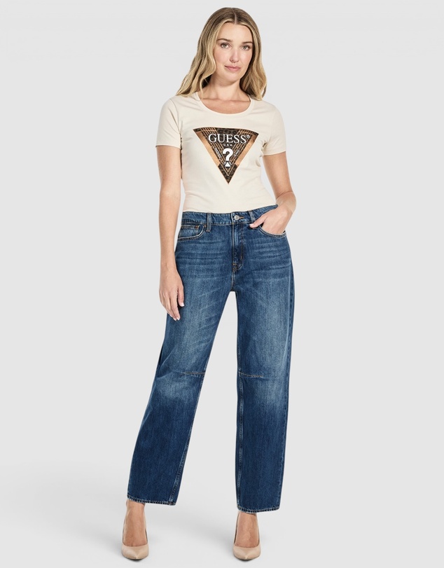 GUESS - Mid-Rise Barrel Fit Jeans