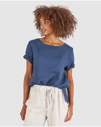 CAMIXA - Teena Linen T-shirt Top