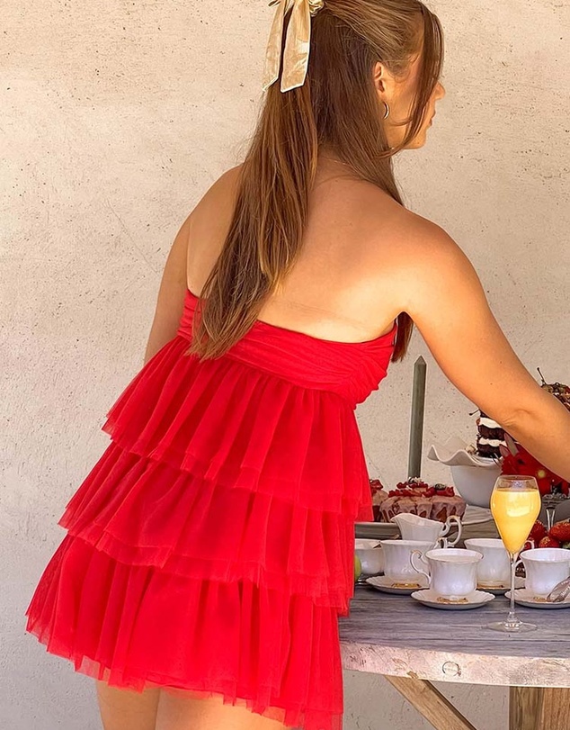 Beginning Boutique - Birthday Girl Red Mini Party Dress