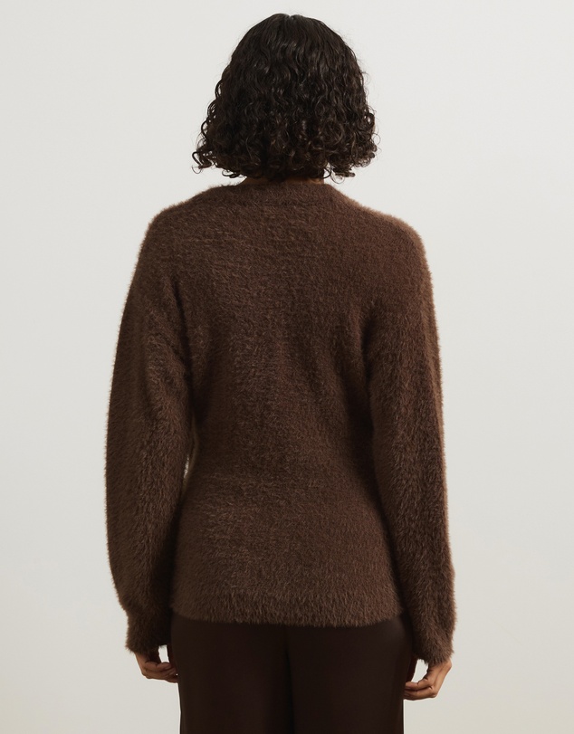 Atmos&Here - Cara Asymmetric Buttoned Knit Cardigan