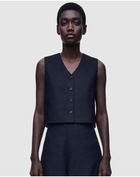 COS - Cropped Linen Waistcoat