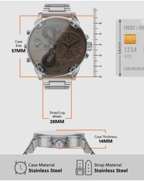 Diesel - Mr. Daddy 2.0 Silver Chronograph Watch