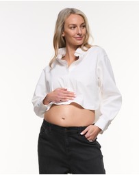 Soon Maternity - Loren Cropped Shirt