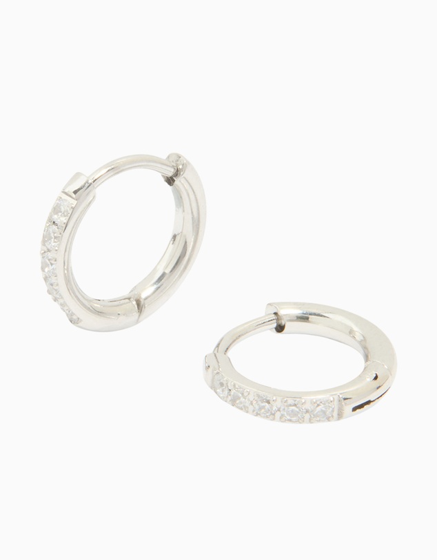 Lovisa - Surgical Steel Cubic Zirconia Classic Hoop Earrings