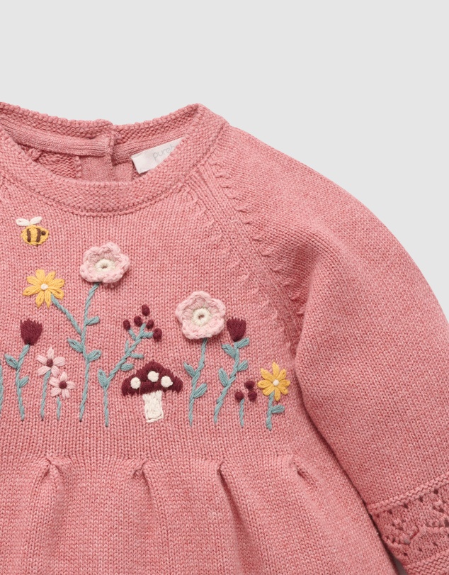Purebaby - Cosy Knitted Dress -Kids-Babies