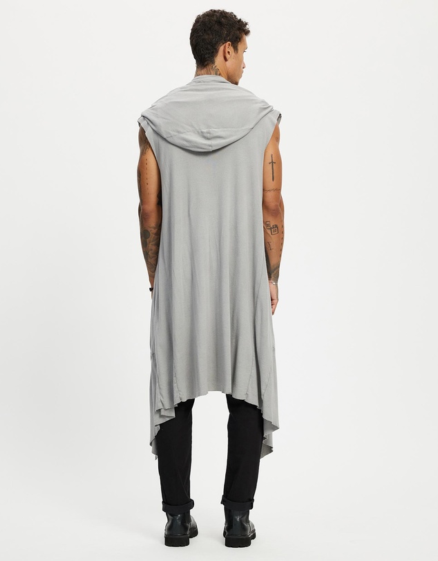 Surrounded By Ghosts - The Natrolite Hooded Rib Knit Sleeveless Cardigan