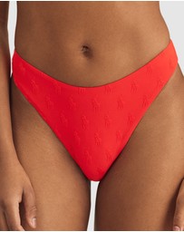 Polo Ralph Lauren - Logo Jacquard High Leg Bikini Bottom