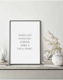 Olive et Oriel - Gin & Tonic Art Print