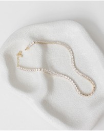 The White Collection - Tiffany - Modern Gold Bridal Necklace