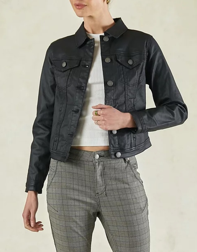 DRICOPER DENIM - Dita Coated Denim Black Jacket