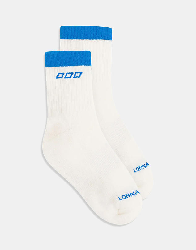 Lorna Jane - Sporty Stripe Quarter Crew Socks
