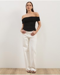 Atmos&Here - Eliza Lace Off Shoulder Top