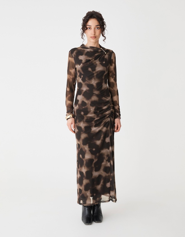 Forcast - Savanna Printed Mesh Dress