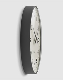 Newgate - Newgate Radio City Wall Clock Black Arabic Dial - Matte Blizzard Grey