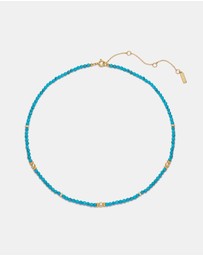 Ania Haie - Gold Lab-Created Turquoise Beaded Necklace
