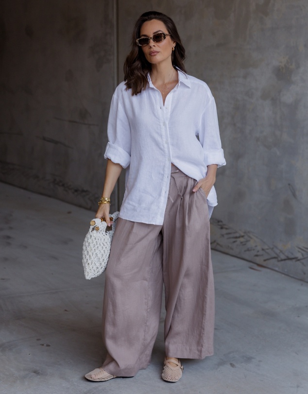 ALEXANDRA - Dune Shirt White