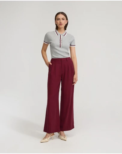 Oxford - Pascale Rib Polo Top