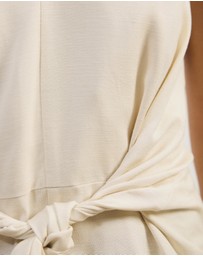 Atmos&Here - Liora Linen Blend Top with Tie