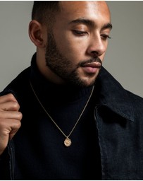 Dower & Hall - Men's 'Fly High' Phoenix Talisman Necklace In Gold Vermeil