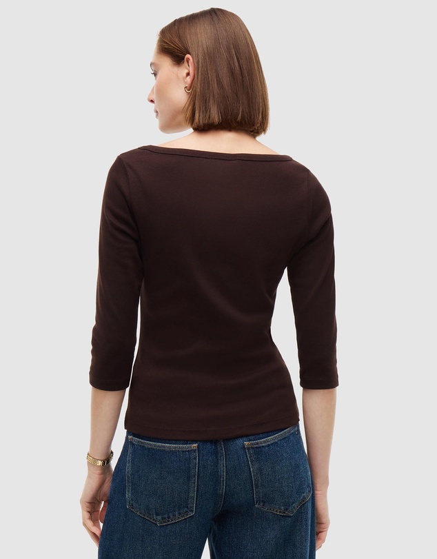 Tommy Hilfiger - Slim Boat Neck Three-Quarter Sleeve T-Shirt