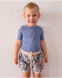 WITH LOVE FOR KIDS - BASICS Wide Ribbed Short Sleeve Top - Kids