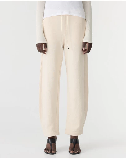 Bassike - Fleece Barrel Leg Trackpants