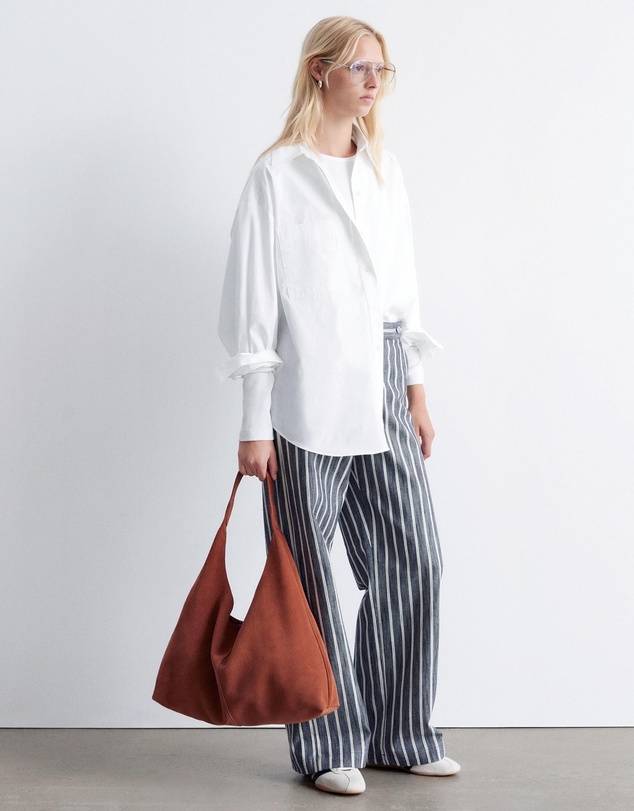 & Other Stories - Striped Cotton Trousers