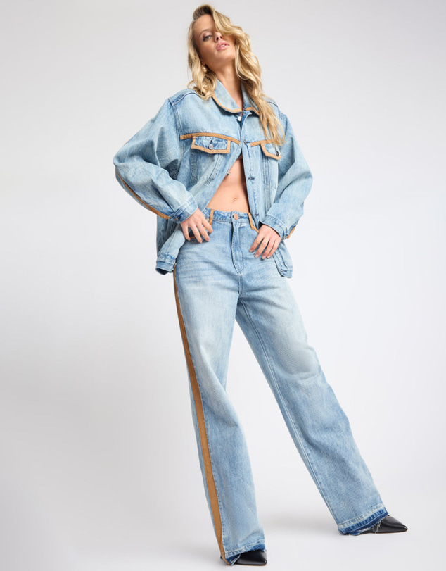 ONE TEASPOON - Rodeo Queen Icon High Waist Straight Leg Denim Jeans - Salty Dog