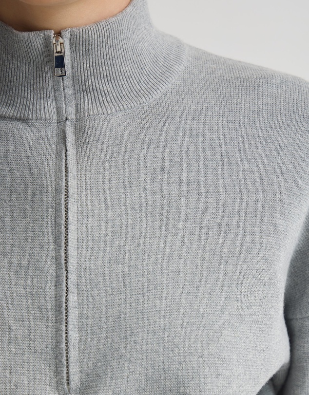 Oxford - Victoria Crop Zip Neck Knit