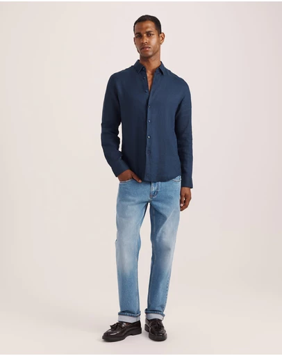 SABA - Anderson Long Sleeve Classic Linen Shirt