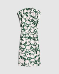Tommy Hilfiger - Floral Print Cap Sleeve Midi Dress
