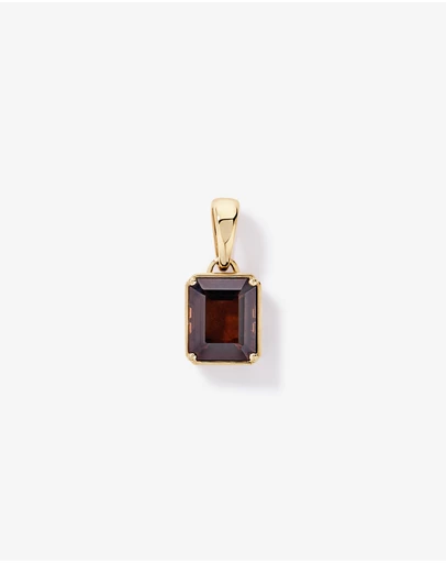 Michael Hill - Emerald-Cut Smokey Quartz Pendant in 10kt Yellow Gold