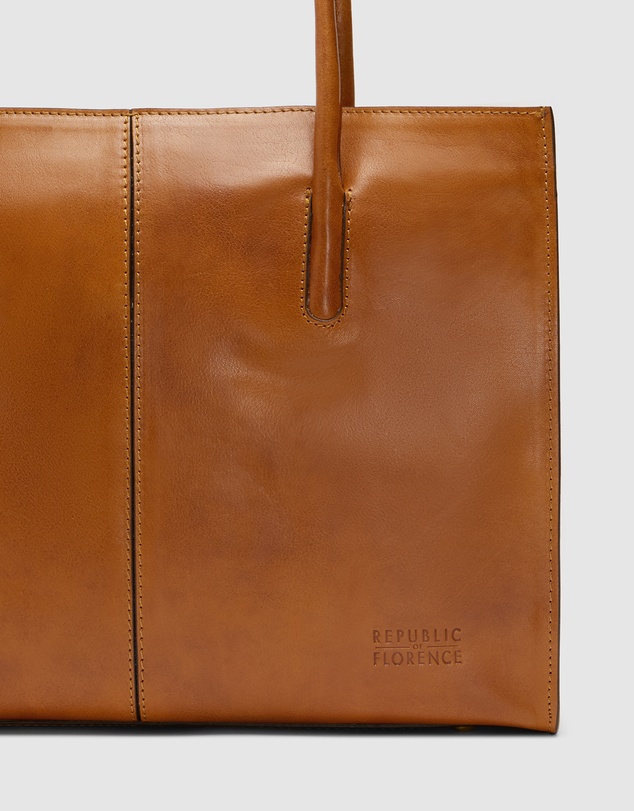 Florence - The Florence Tan Leather Tote Work Bag
