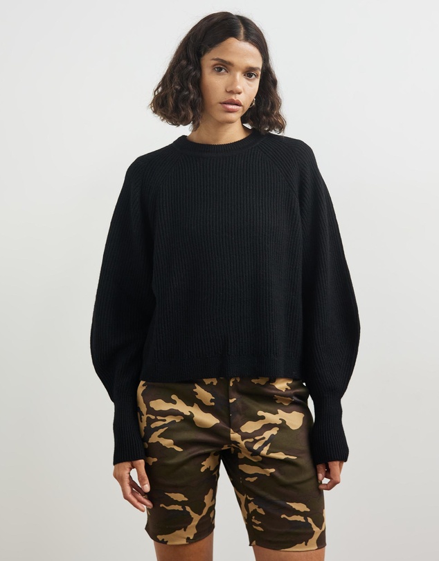 Lindsay Nicholas New York - Sculptured Sleeve Crew Neck
