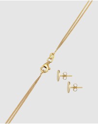 Elli Jewelry - Jewelry Set Set Crystal Statement 925 Sterling Silver Gold-Plated