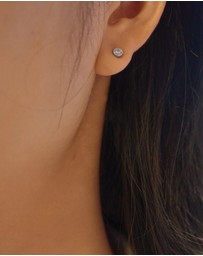 Ania Haie - Silver Cascade Station Drop Stud Earrings
