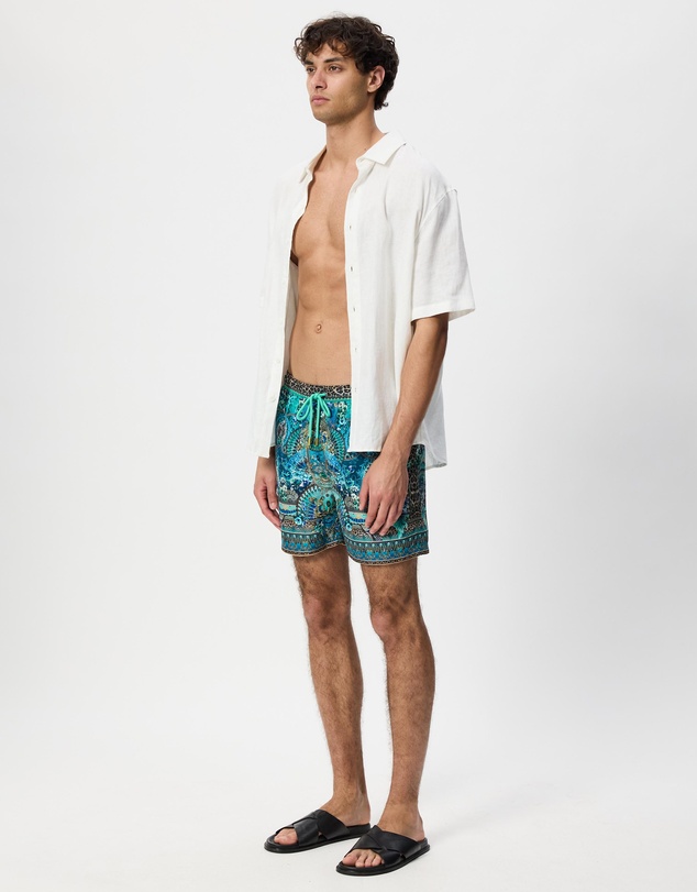 Camilla - Mid Length Boardshorts With Elastic Waist