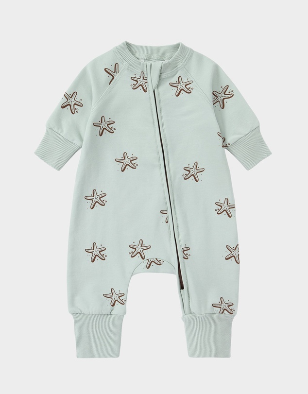 Susukoshi - Terry Relaxed Zip Suit. Starfish