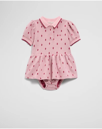 Country Road - Australian Cotton Short Sleeve Jacquard Romper Dress