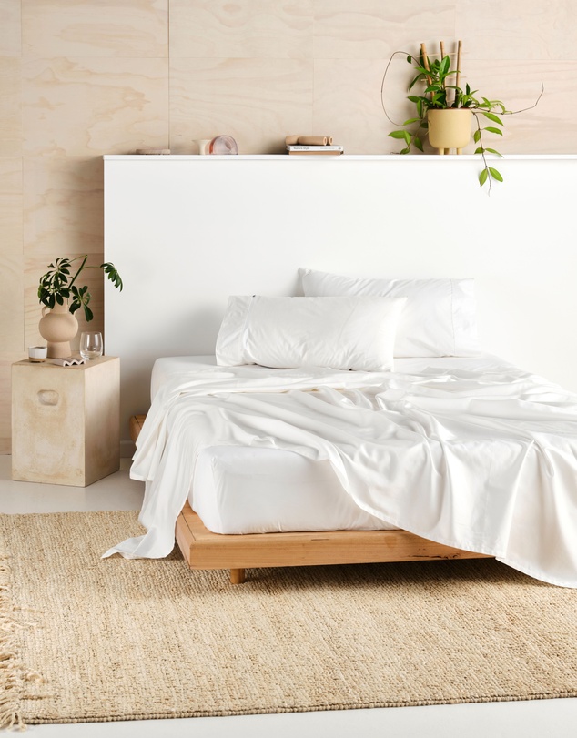 Linen House - Vienna 300TC Cotton Percale Flat Sheet