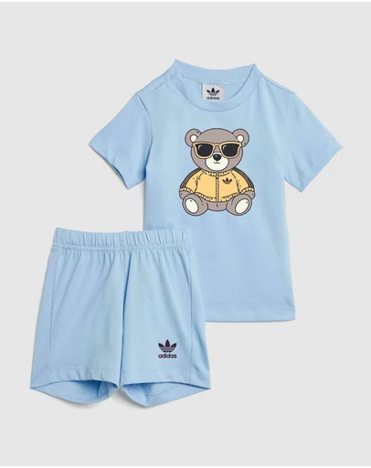 adidas Originals - Teddy Bear Shorts and Tee Set - Babies-Kids
