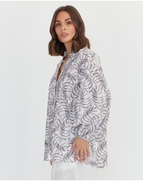 ALEXANDRA - Caits Blouse Coco Leaf Print