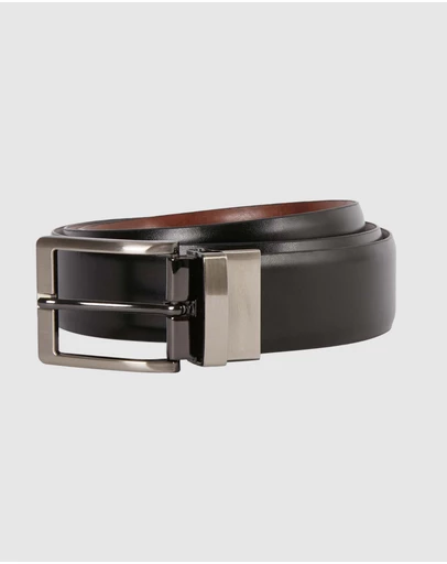 Geoffrey Beene - Reversible Brushed Buckle Belt