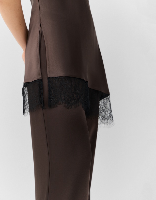 UNISON - Satin Wide Leg Pant